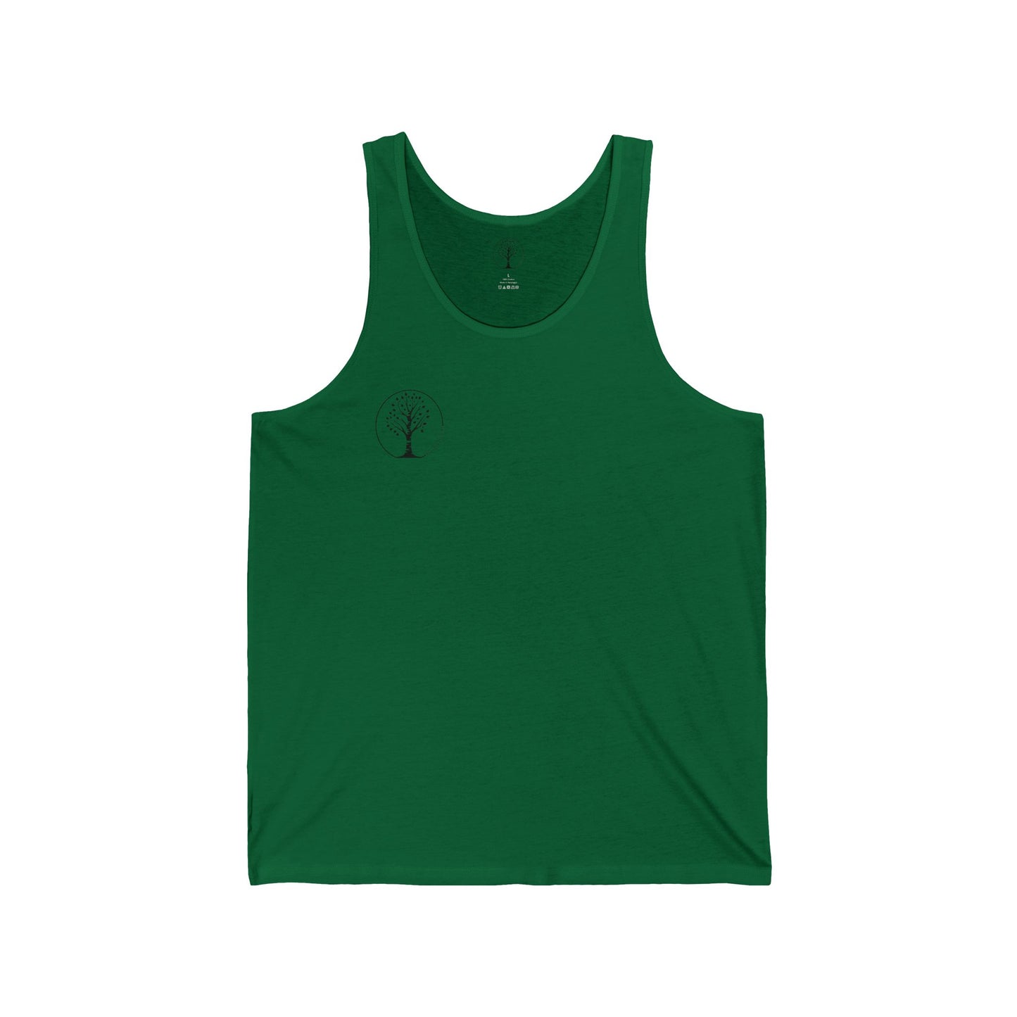 Minimalist Tree Design Unisex Jersey Tank - Nature Lovers Tee